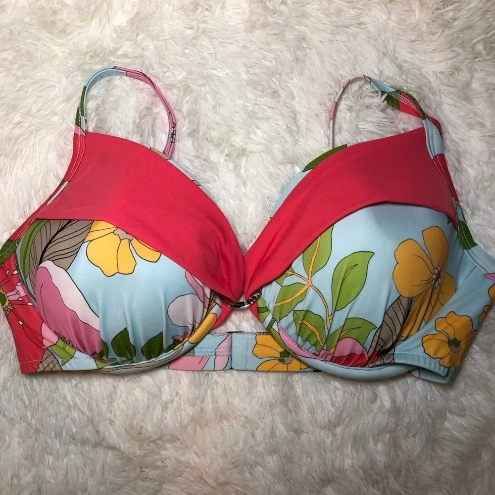 VENUS Pink and Red Bikini Swimwear DD top